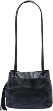 Chanel Pre-owned Vintage Schoudertas - Dames - Vintage Schoudertas - Zwart - ONE Size - Leer - Vintage
