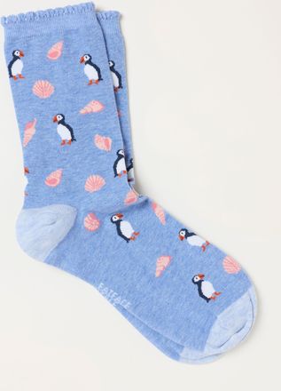 Fat Face FatFace Blue Puffin Shell Socks