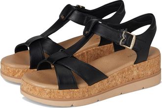 Dr. Scholls Once Again Womens Wedge Shoes Black Faux Leather : 6.5 M