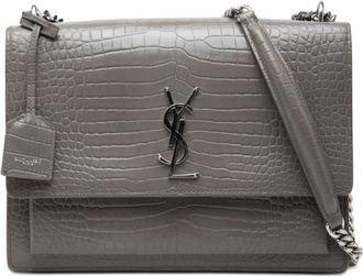 Saint Laurent Pre-owned Saint Laurent Large Croc Embossed Leather Monogram Sunset Crossbody Ladies H8VZ5VNT4HJTKR3T