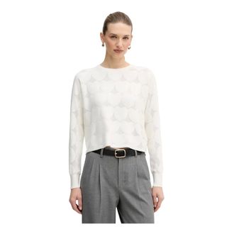 Oui Truien & Vesten, Dames, Beige, L, Polyester, Trui met ronde hals