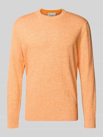 Tom Tailor Denim Regular Fit Strickpullover aus Baumwolle in Lachs Melange, Größe XXL