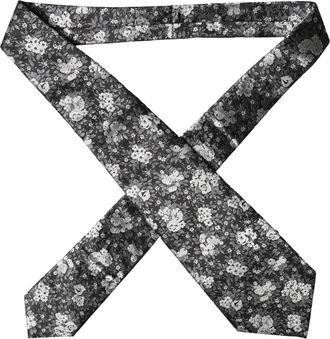 Dolce & Gabbana Floral Silk Necktie - Black