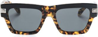 Versace Medusa Head square-frame sunglasses - men - Acrylic/Acetate - 55 - Black