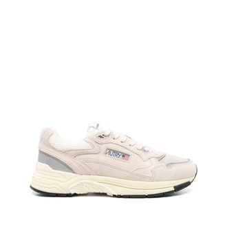 Autry Beige Veterschoenen met Logopanelen - Heren - Sneakers - Beige - 43 EU - Schoenen