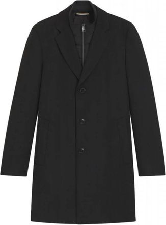 HUGO BOSS H-Hyde Slim-Fit Jas - Heren - Mantel - Zwart - M - Wol - Jassen