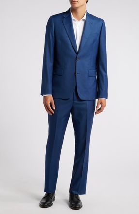 Paul Smith Tailored Fit Wool Suit in Inky Blue at Nordstrom, Size 42 Short