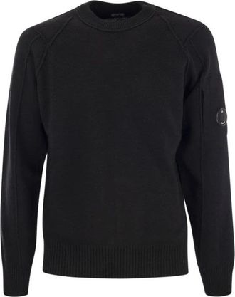 C.P. Company Ronde Hals Gebreide Trui- Klassieke Collectie - Heren - Ronde hals truien - Zwart - XL - Wol - Truien & Vesten