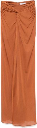 Giuseppe Di Morabito knot-detailed maxi skirt - Orange