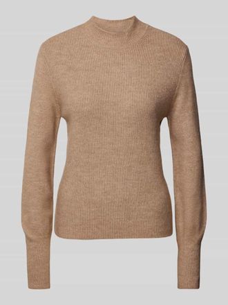 Vero Moda Regular Fit Strickpullover mit Ballonärmeln Modell PIPPA in Taupe, Größe L