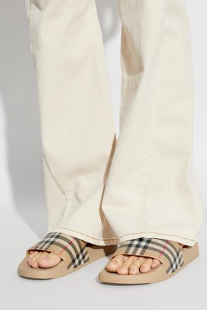 Burberry Rubber Flip-flops, Womens, Beige