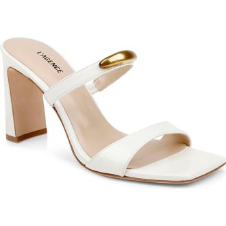 L'agence Catriona Block Heel Sandal in Pearl at Nordstrom, Size 8.5