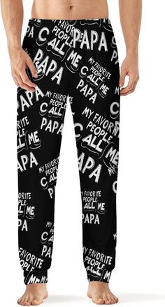 Generic My Favorite People Call Me Papa Mens Pajama Pant Casual Lounge Pants Lightweight Pjs Sleepwear