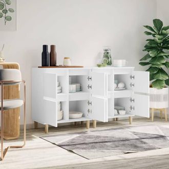 Berkfield Home Sideboards 2 pcs White 60x35x70 cm Engineered Wood | Size: 60 x 35 x 70 cm