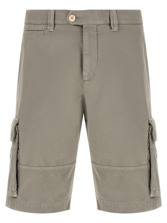 Brunello Cucinelli Grey Cargo Bermuda Shorts