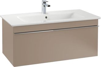 Villeroy & Boch Venticello Meubelwastafel - wasbak midden - 1 kraangat - 100x50cm - geschikt voor 3 kraangaten - overloop - wit