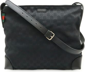 Gucci Black Green Red Color White Yellow Gg Canvas Shoulder Bag (Pre-Owned)
