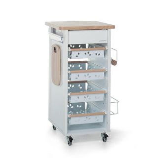 Foppapedretti Foppapedretti Bistrot Carrello Cucina, Bianco Naturale