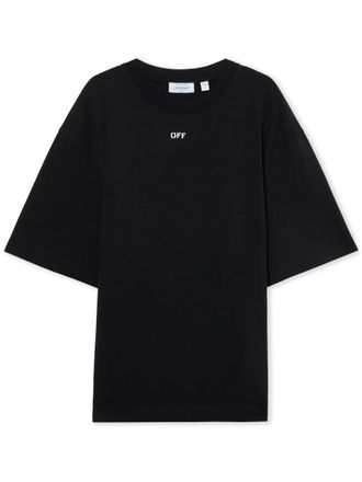 Off-white Black Abstract Paint Arrow Cotton T-Shirt