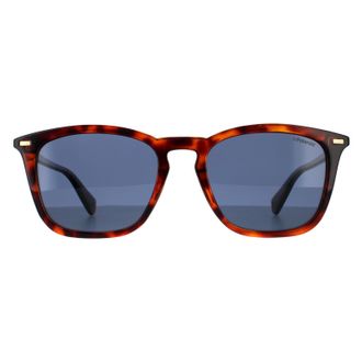 Polaroid Square Unisex Havana Grijs Gepolariseerde Zonnebril