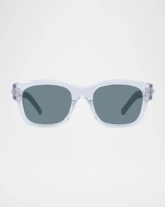 Givenchy Men & apos;s GV One Acetate and Nylon Rectangle Sunglasses