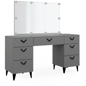 Vicco Tocador Anett, Gris, 150 Cm Con Iluminaci&oacute;n Led, Vicco