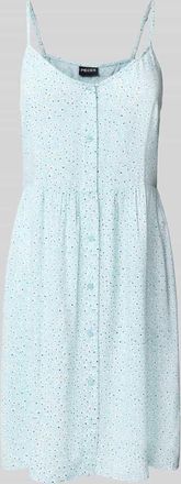 Pieces Fließendes Freizeitkleid mit Allover-Muster Modell TALA in Hellblau, Größe S