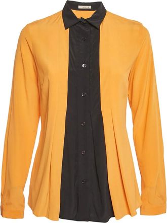 Etro silk-blended shirt - Orange