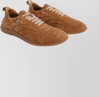 Ash suede low top sneakers with round toe