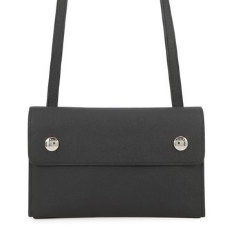 Herm&egrave;s Black Epsom Leather Chain/Shoulder Wallet (Pre-Owned)