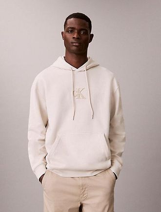 Calvin Klein Sudadera holgada de felpa con parche con logo monograma