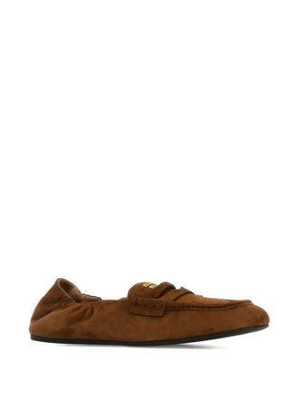 Miu Miu Brown Solid-Loafer