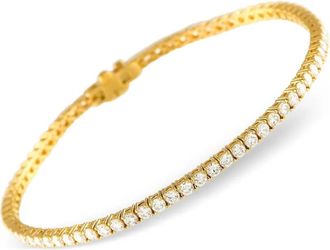 Luxury Bazaar Bracciale Tennis in oro giallo 14 carati con diamanti