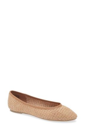 Elie Tahari Woven Ballerina Flat in Natural at Nordstrom, Size 6.5
