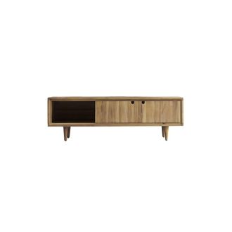 Tikamoon Mueble para TV de teca maciza de 140 cm