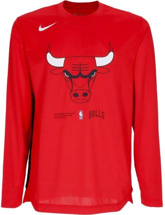 Nike Chicago Bulls Long Sleeve T-Shirt - Heren - Sportshirts - Rood - XL - Polyester - Fitness