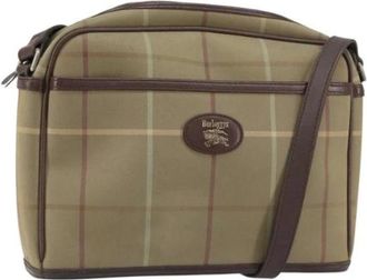 Burberry Pre-owned Cross Body Bags, female, Beige, Size: ONE SIZE Pre-owned Canvas Shoulder Bag