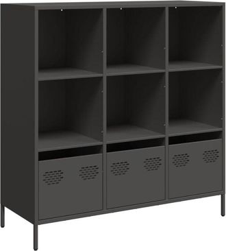 vidaXL Highboard Black 101.5x39x103.5 cm Steel Vidaxl