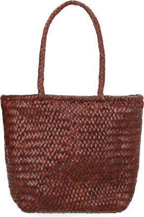 Dragon Diffusion Grace Basket Woven Leather Tote Bag