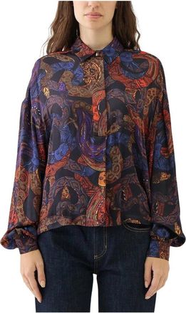 Just Cavalli Slangenprint Viscose Shirt - Dames - Overhemden - Veelkleurig - M - Overhemden