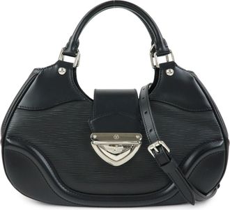Louis Vuitton Montaigne Sac Epi Leather Black Leather Handbag (Pre-Owned)