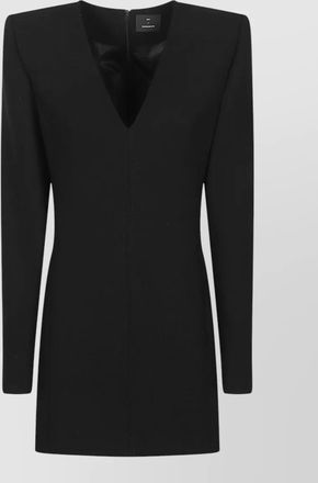 Wardrobe.NYC rhw v neck long sleeve mini dress