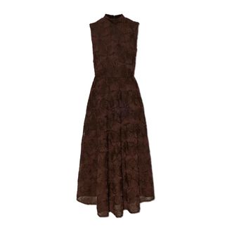 Rotate Jurk met bloemenmotief - Dames - Casual kleedjes - Bruin - M - Kleedjes