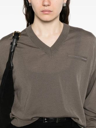 PESERICO Womens V-Neck Sweater Ss26 W