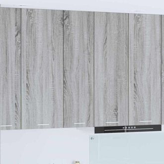 vidaXL vidaXL Armadio pensile con porta Grigio Sonoma 30 x 31 x 100 cm