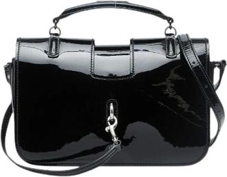 Saint Laurent Pre-owned Handbags, female, Black, Size: ONE SIZE Pre-owned Charlotte Toy Patent Leather Shoulder Bag