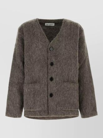 Our Legacy wool blend oversized cardigan front pockets