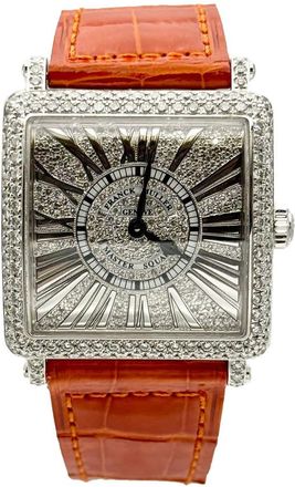 Franck Muller Master Square Quartz Diamond Ladies Watch 6002 L QZ R D CD-ORG