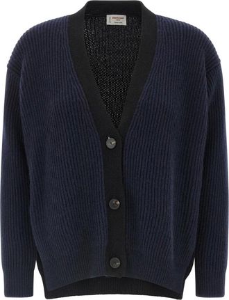 Alberto Biani Truien & Vesten, Dames, Blauw, S, Kasjmier, Tweekleurig Vest