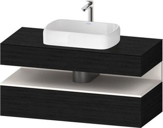 Duravit Duravit - Qatego Consola Mueble Bajo Lavabo, 1 Extra&iacute;ble, 1 Caj&oacute;n